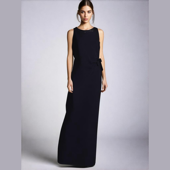 david Warren Dresses & Skirts - New Elegant Semi formal black dress • sleeveless beaded neckline